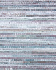 Chroma K71, purple abstract oil painting on paper, geometric patterns