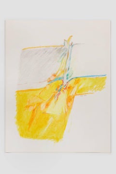 Untitled II (yellow), pastel on paper, 20 x 16. Yellow composition