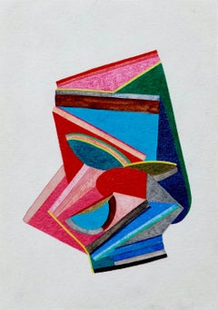 New Friend, Small Works No. 80, geometric abstraction, work on paper