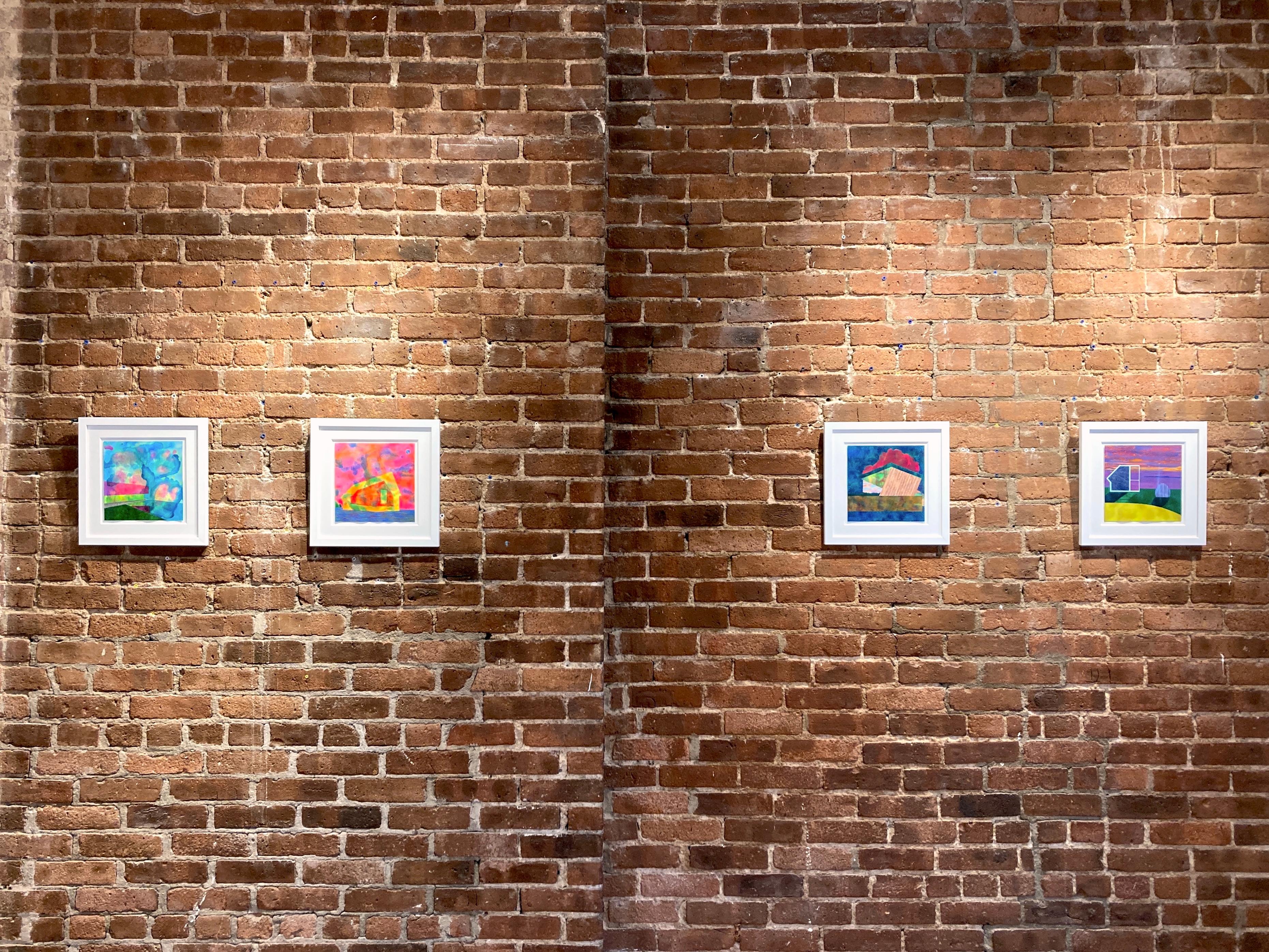 Paper size: 7.875 x 7.875 inches
Frame size: 12.5 x 12.5 inches

In James Isherwood’s recent landscapes, elements are rarely as expected. Skies are bright pink or yellow, the grass is not always green, and mountain ranges are kaleidoscopic. The