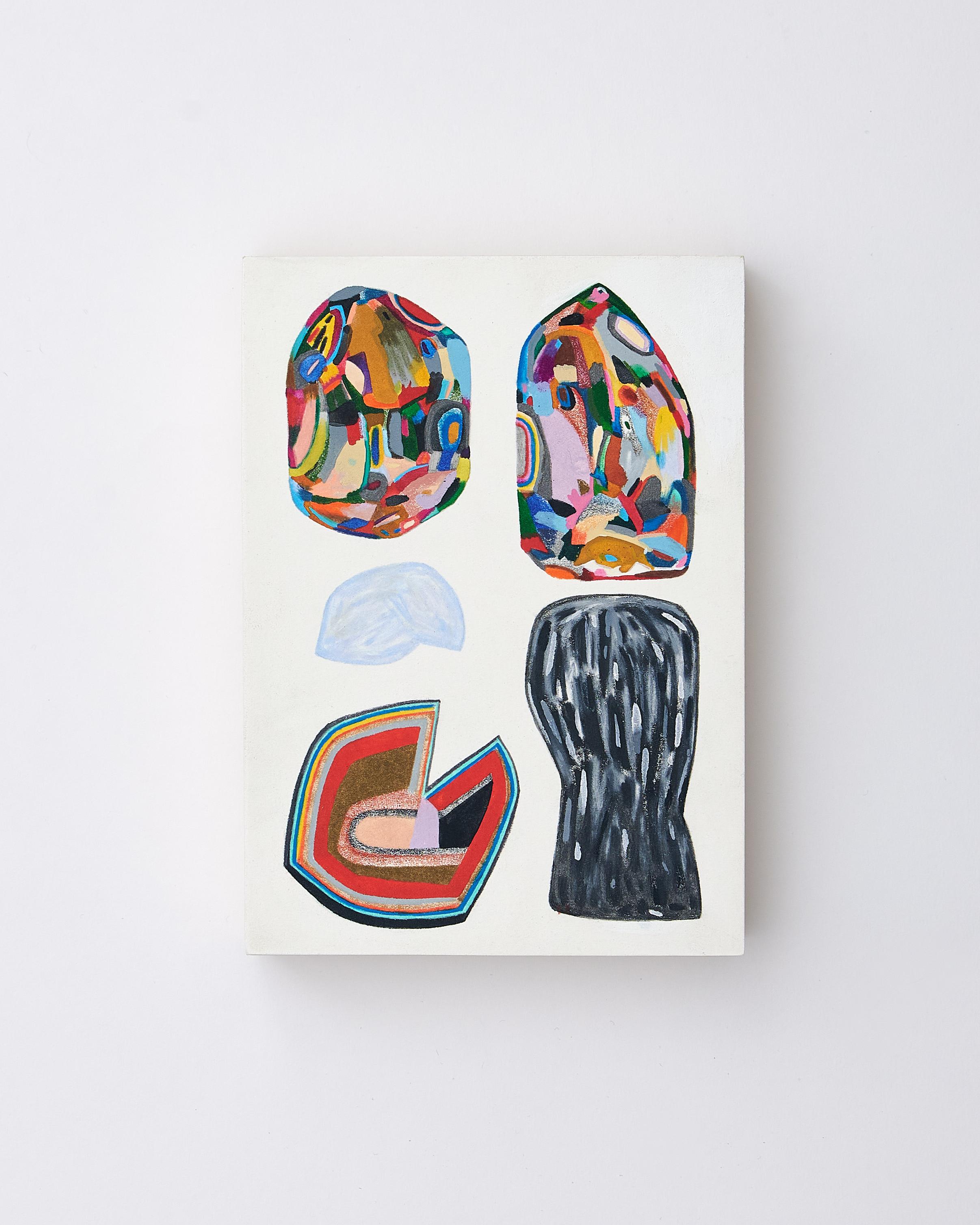 Untitled, Small Vessels No. 3, multicolored abstract work on paper - Art by Sasha Hallock