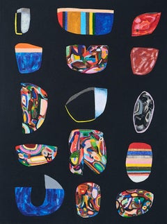 Untitled, Small Vessels No. 6, multicolored abstract work on paper