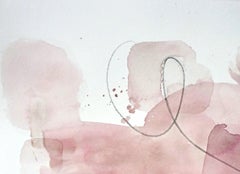 Nuance, pastel pink abstract watercolor painting on archival paper