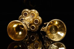 A neo-gothic Tower Ciborium / silver gilded Covered Chalice