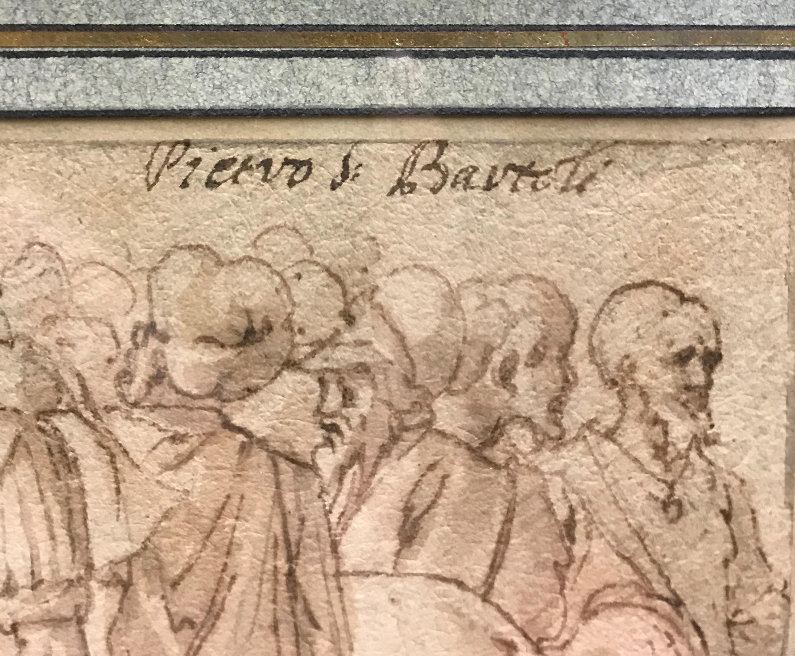 Pen und Tinte auf Papier, 16. Jahrhundert, von Andrea Boscoli, Die Zahlung der Pflicht im Angebot 2