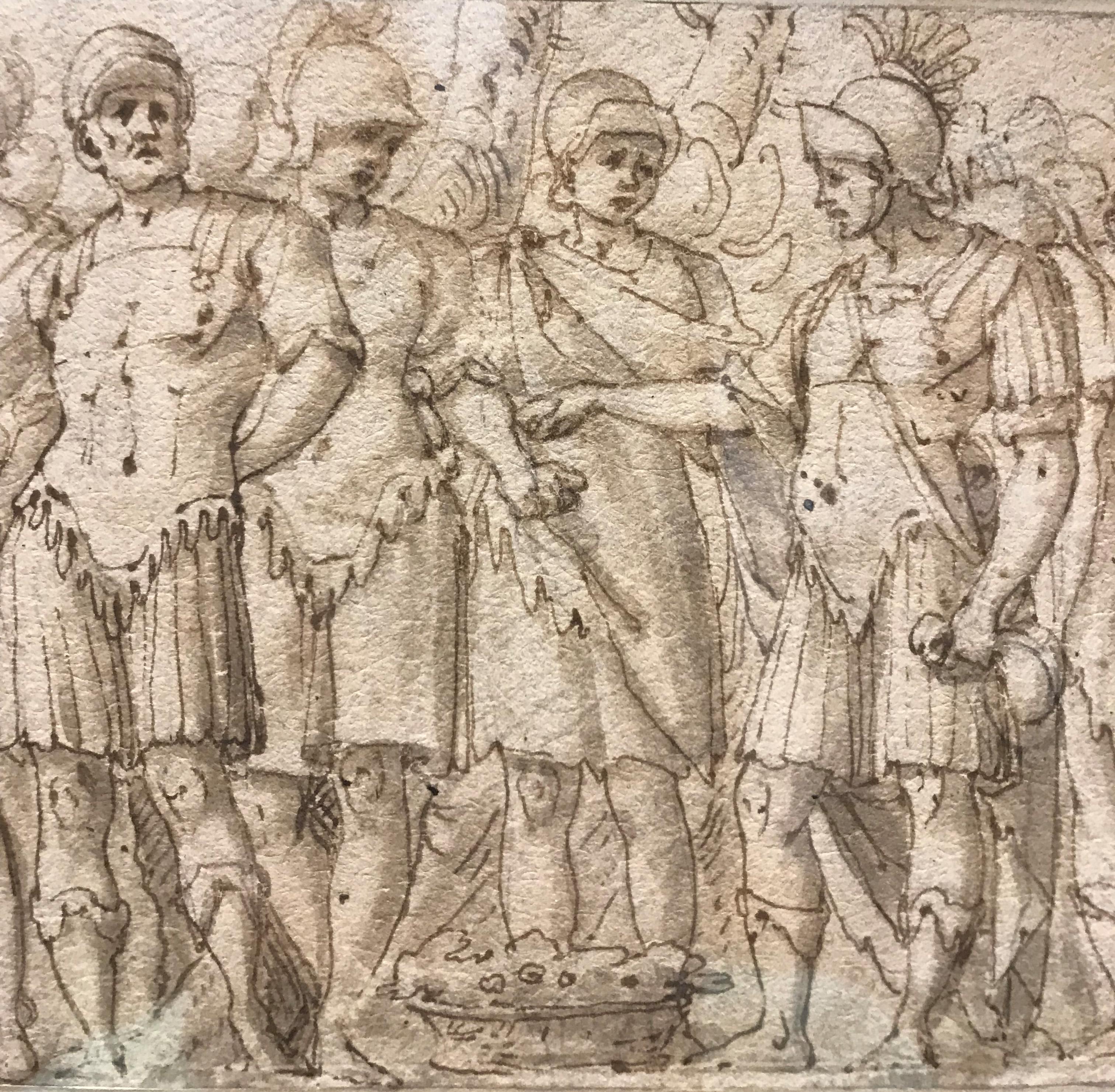 Pen und Tinte auf Papier, 16. Jahrhundert, von Andrea Boscoli, Die Zahlung der Pflicht im Angebot 5