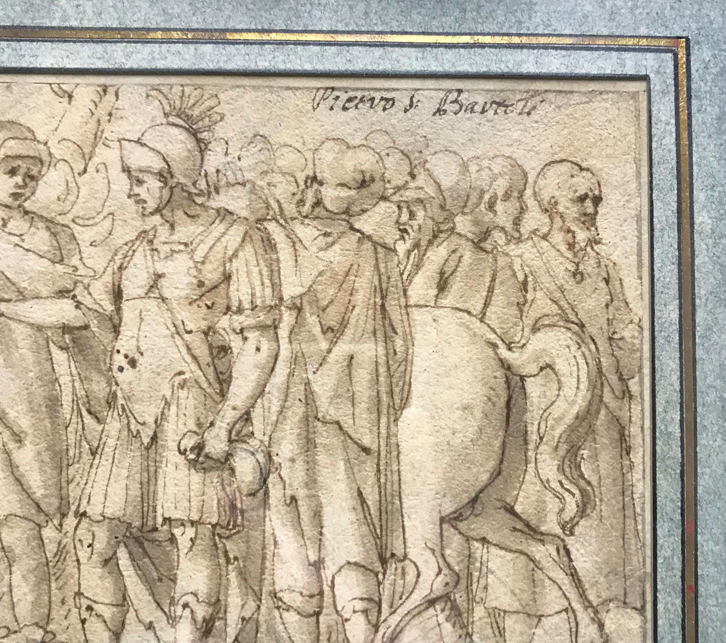 Pen und Tinte auf Papier, 16. Jahrhundert, von Andrea Boscoli, Die Zahlung der Pflicht im Angebot 11
