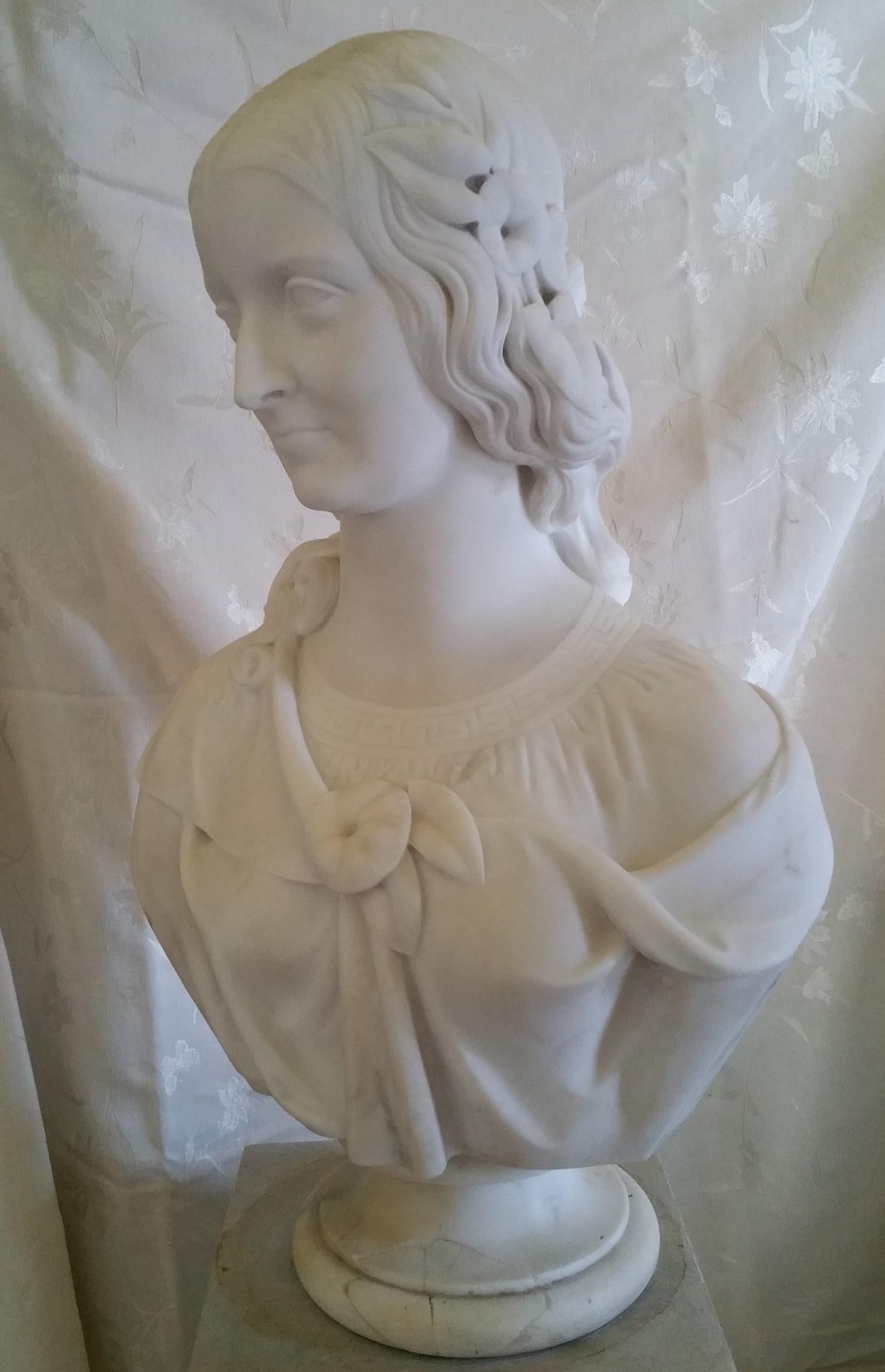 John Edward Jones  Figurative Sculpture - Portrait of Lady Lucy Henderson