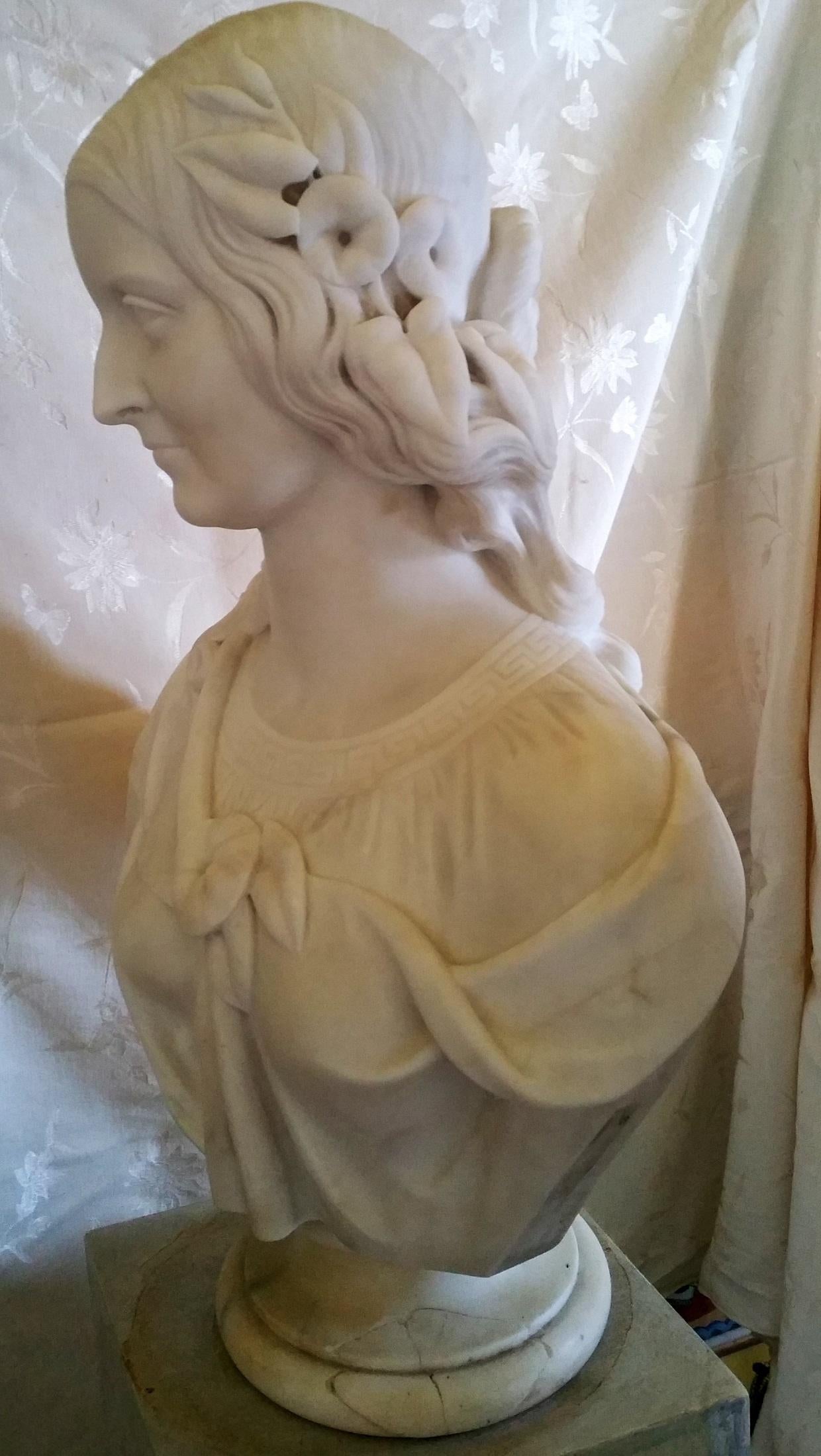 Portrait of Lady Lucy Henderson - Sculpture by John Edward Jones 