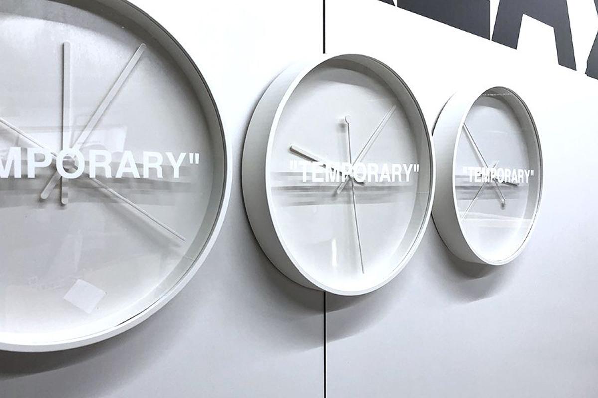 Off white ikea clock hot sale