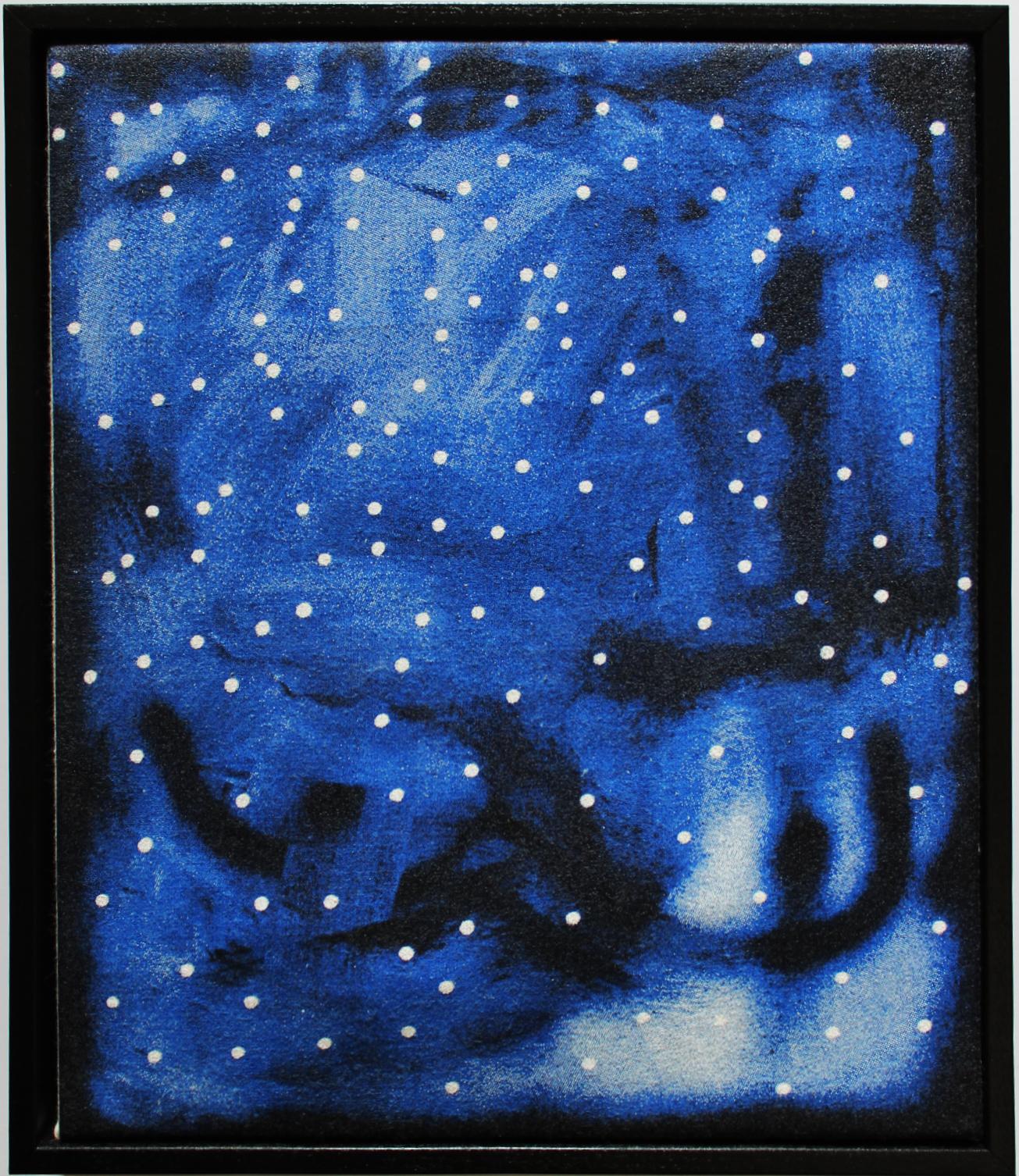 Blau ( limitierte Auflage von 50 Exemplaren, gestreifte und gerahmte Tote Bag aus Leinwand), 2010 – Art von Lucien Smith