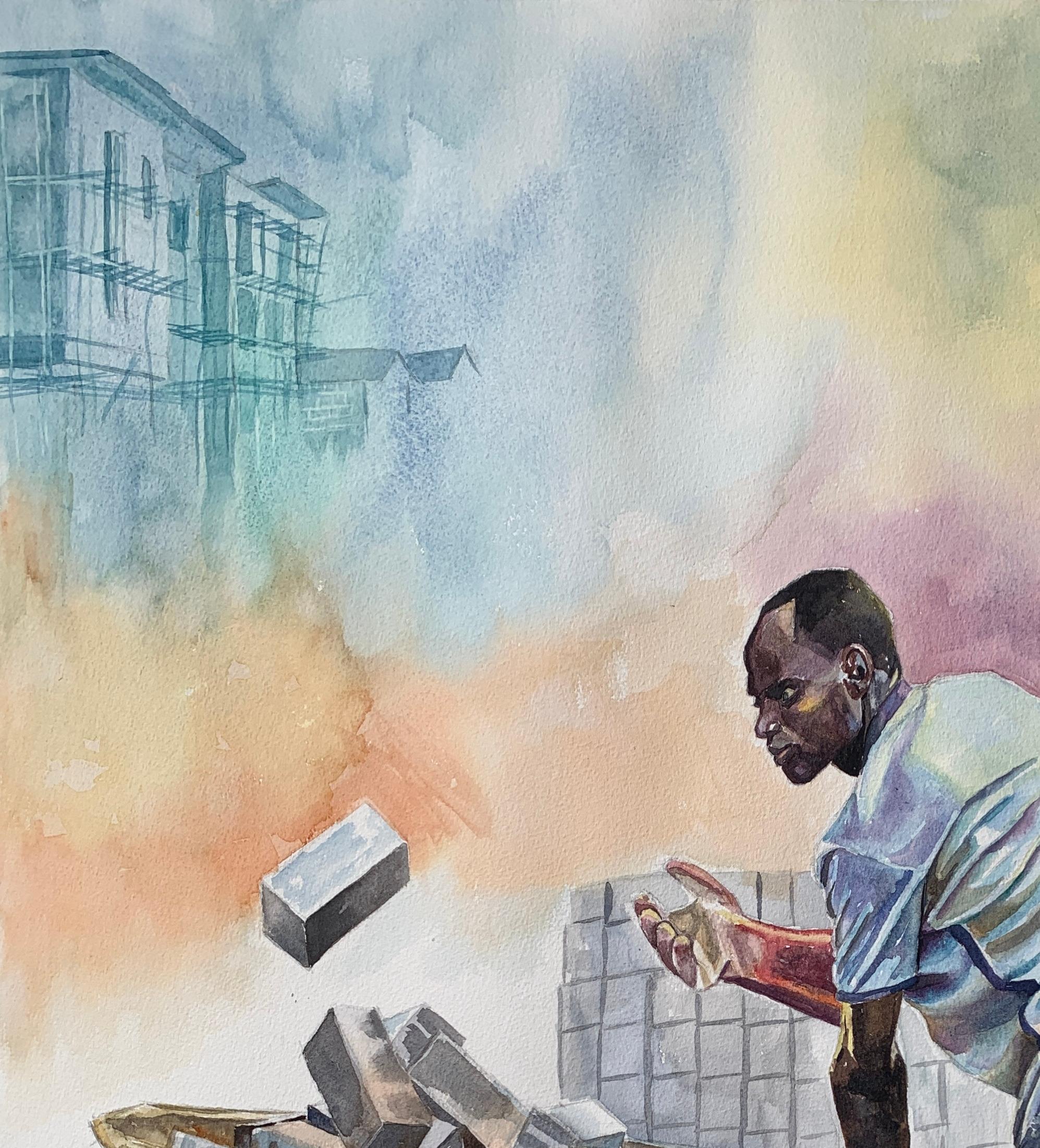 Bulls Eye (Respect) - 21st Century, Contemporary, Figurative, Construction, Work - Art by Ephraim Udoka