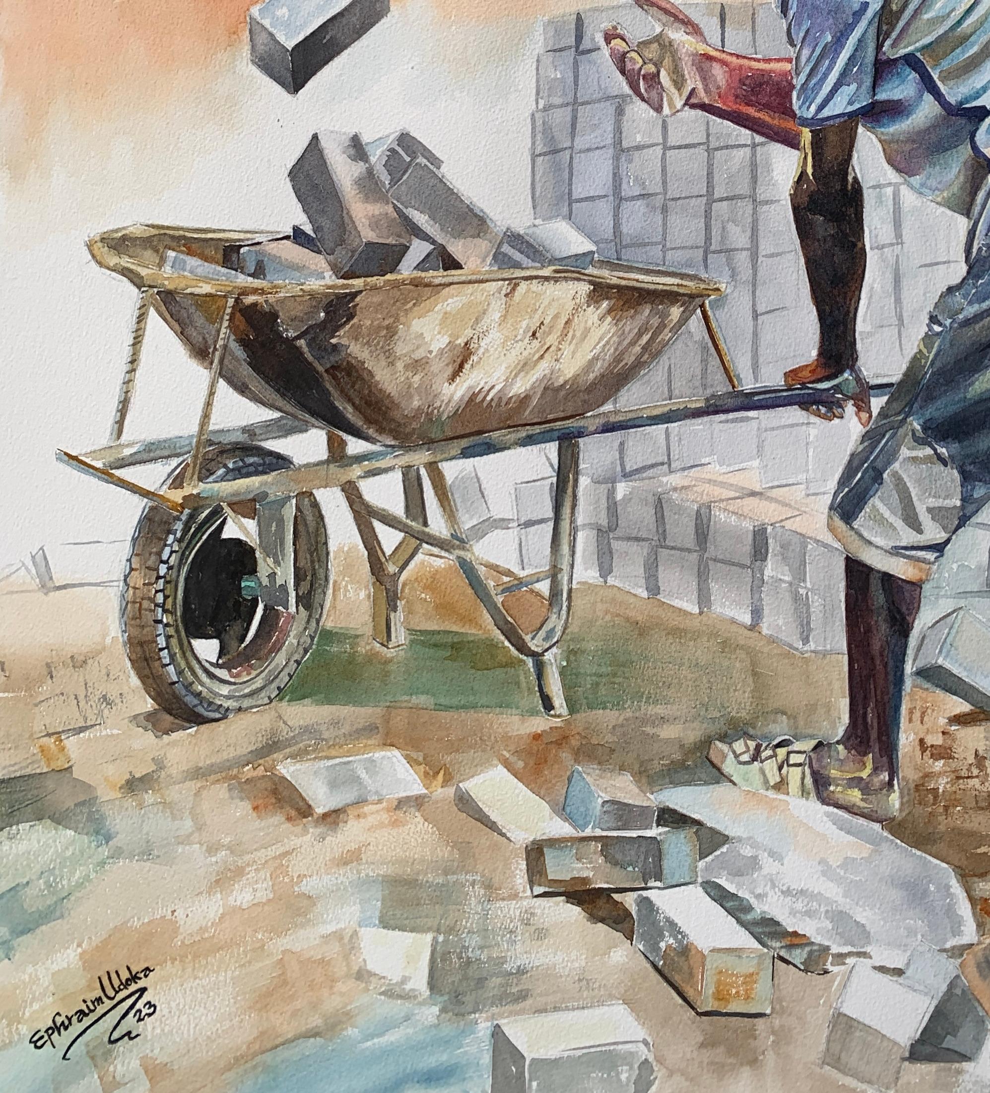 Shipping Procedure
FREE Shipping Worldwide
Ships in a well-protected tube.
This work is unique, not a print or other type of copy.
Accompanied by a Certificate of Authenticity.

In a world where masculine hands have shaped the landscape, their