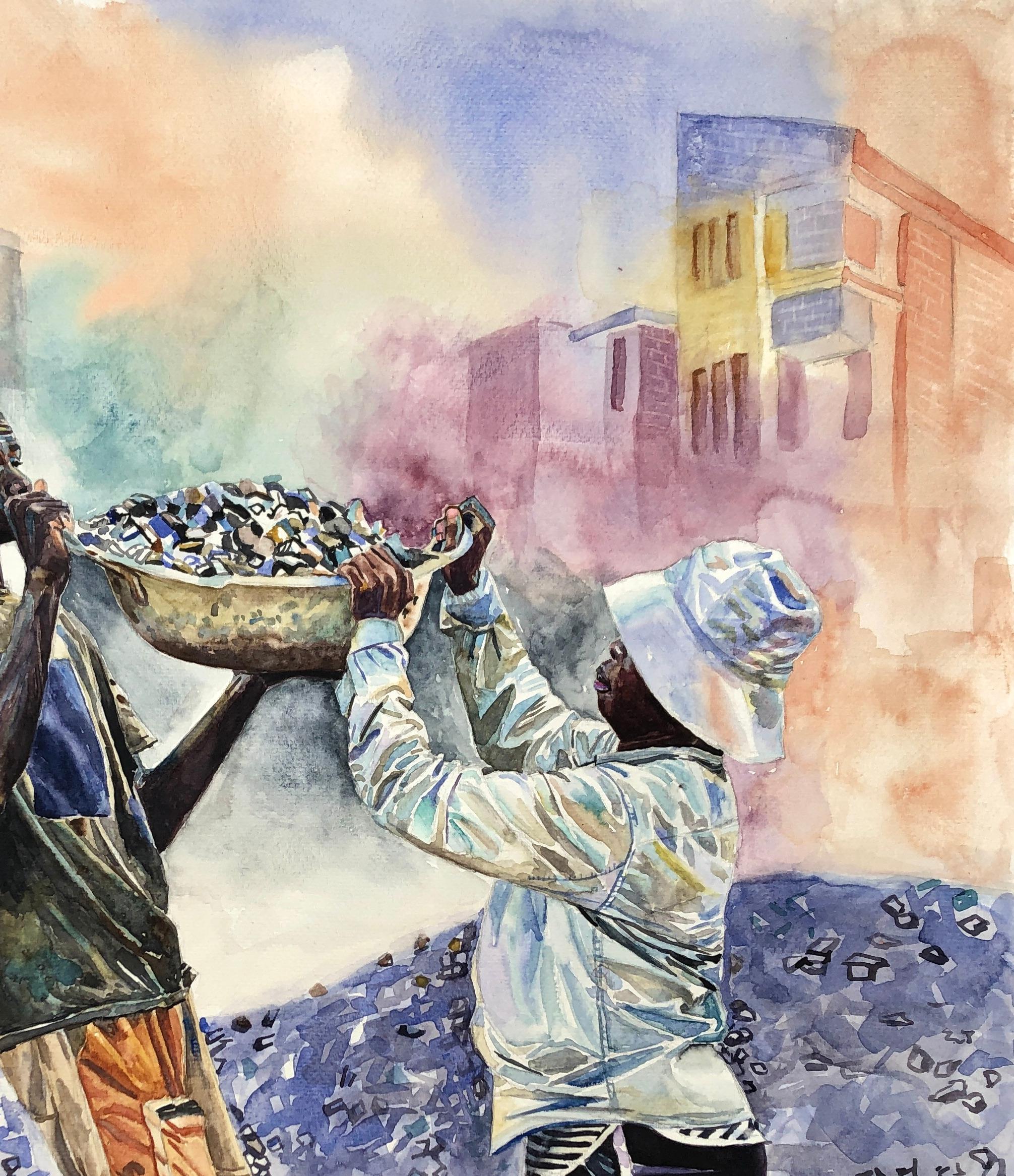 Support System (Respect) - 21st Century, Contemporary, Figurative, Construction - Expressionist Art by Ephraim Udoka