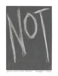 Carla Rae Johnson, PTSD Week 73, 2018, Graphite sur panneau de soie, Politique