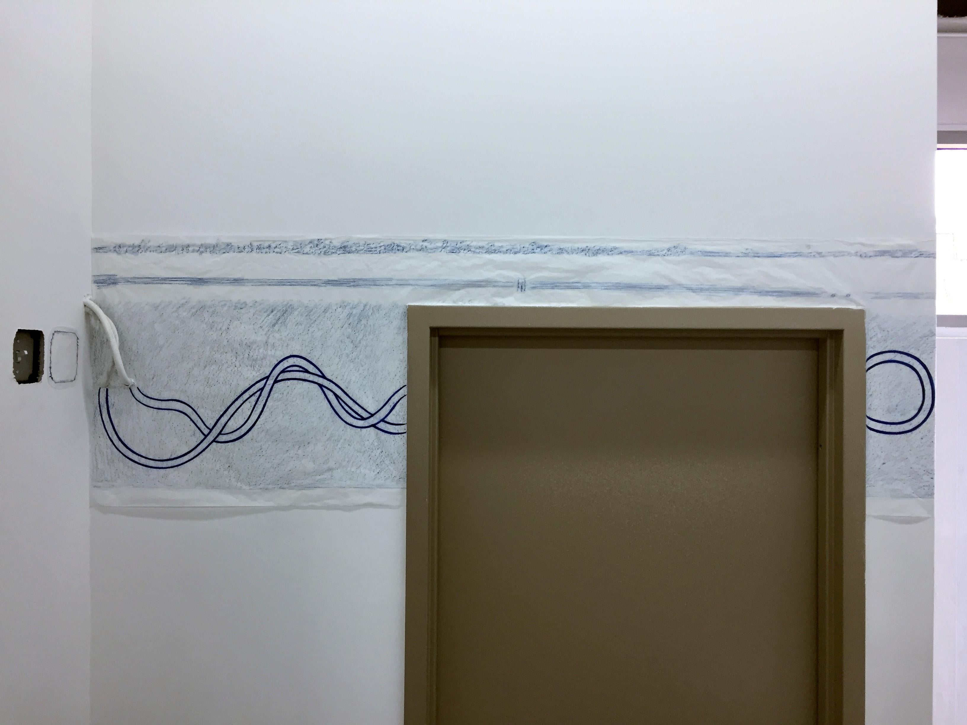 Deanna Lee, Surface Transcriptions, 2019, site responsive drawings at ODETTA 14