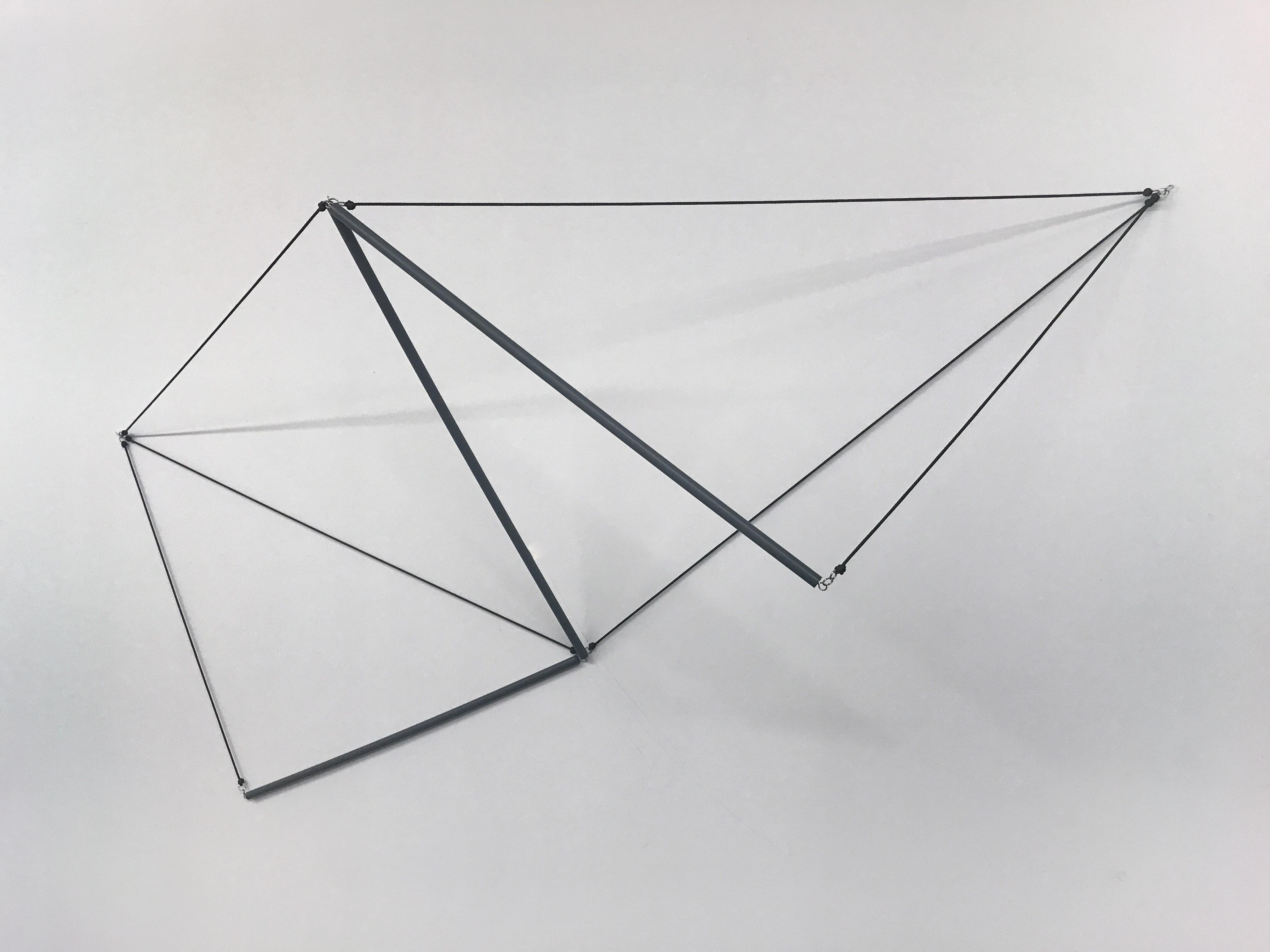 Dishtowel Fold, 2018, Polyesterkordel, PVCstange, Edelstahl, 94,5 x 49 x26 Zoll (Minimalistisch), Sculpture, von Daniel G. Hill