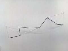 Flipside, 2018, polyester cord, PVC rod, stainless steel, 96 x 42.5 x 17.5 in