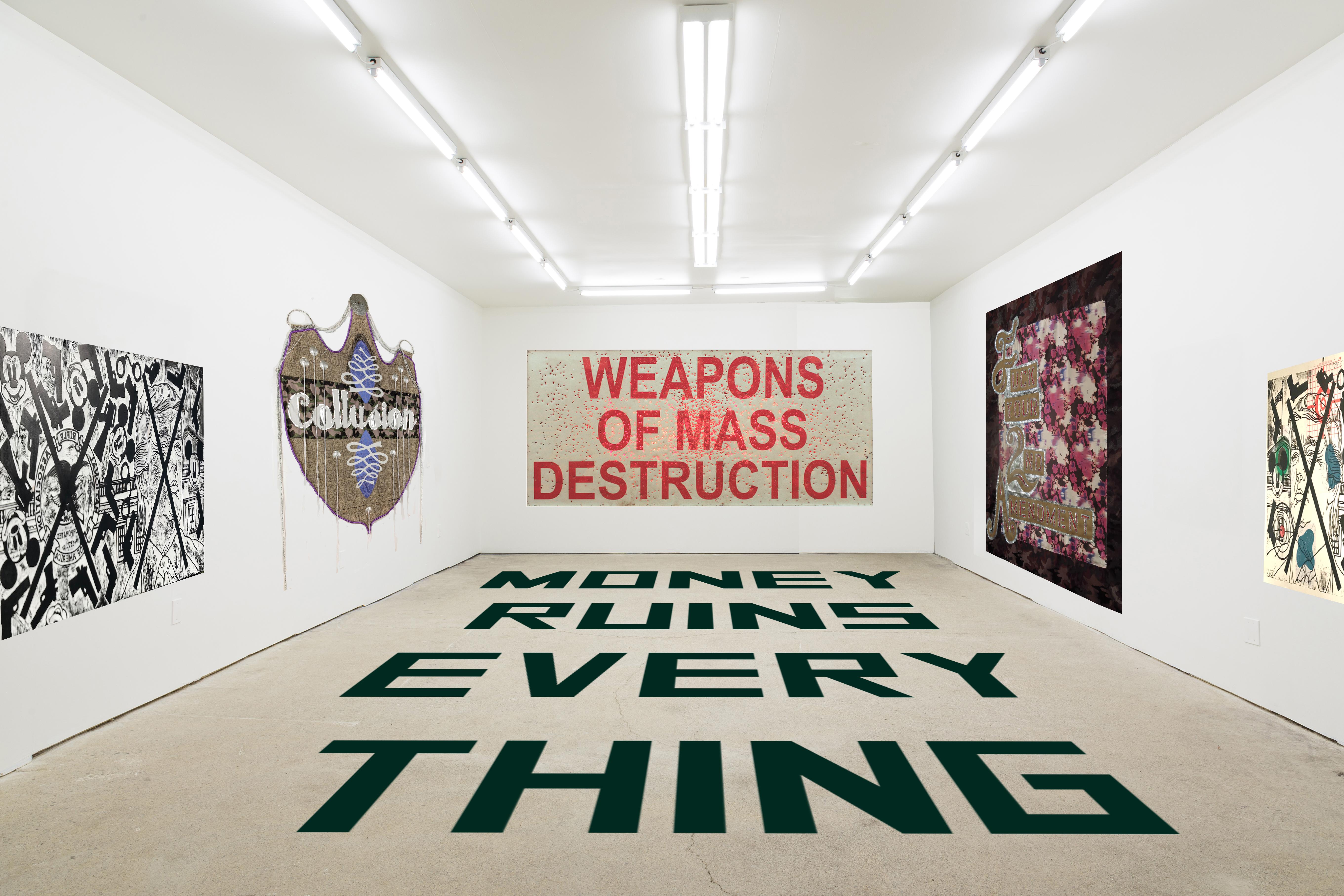 David Borawski, Il primo atto di violenza, 2019, nastro Gaffers, dimensioni variabili