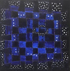 Andra Samelson, Stellar Gridlock,  Acrylic on canvas, 12 x 12 inches, 2018