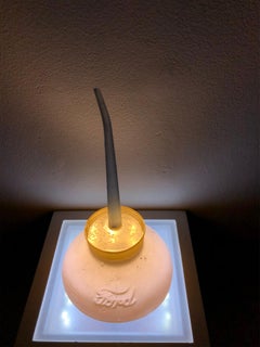 Katherine Jackson, Little Oil 4, 2019_Cast Glass, 6" x 3 1/4" (dia).