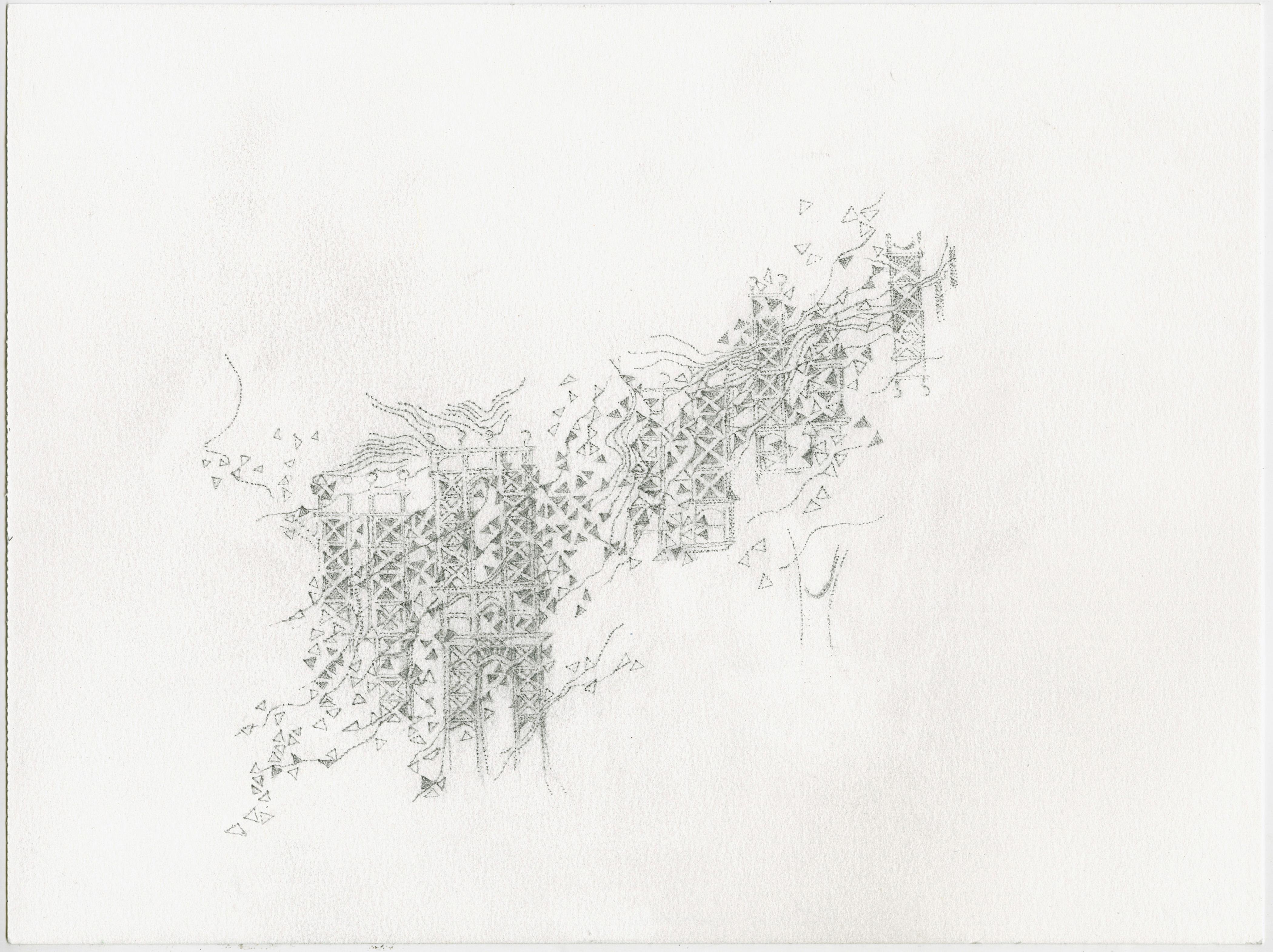 Katherine Jackson, Suspension of Disbelief, 2015, graphite, papier, encadré 