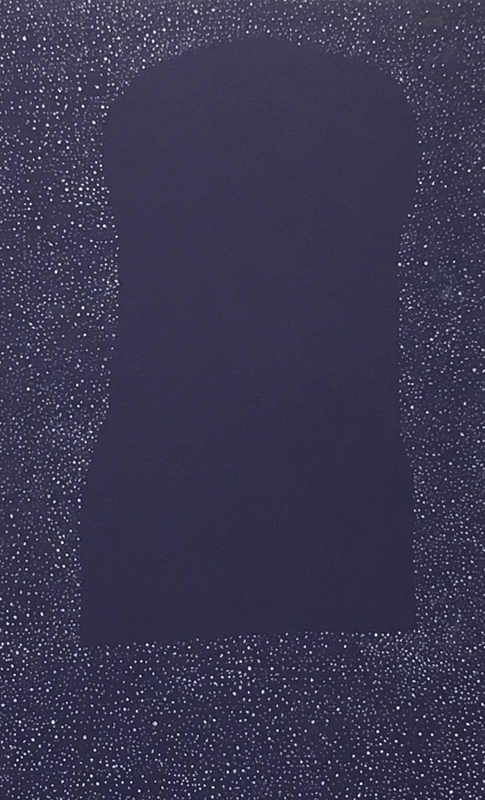 Andra Samelson’s work explores the relationship of microcosm and macrocosm, emptiness and form. The imagery in her paintings is often associated with molecular and galactic systems. Rendering forms from the inside, her migrating, dotted lines, made
