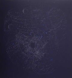 Andra Samelson,  Next to Nothing 9, 2001, 25 x 30 inches, Ink on Mat Board