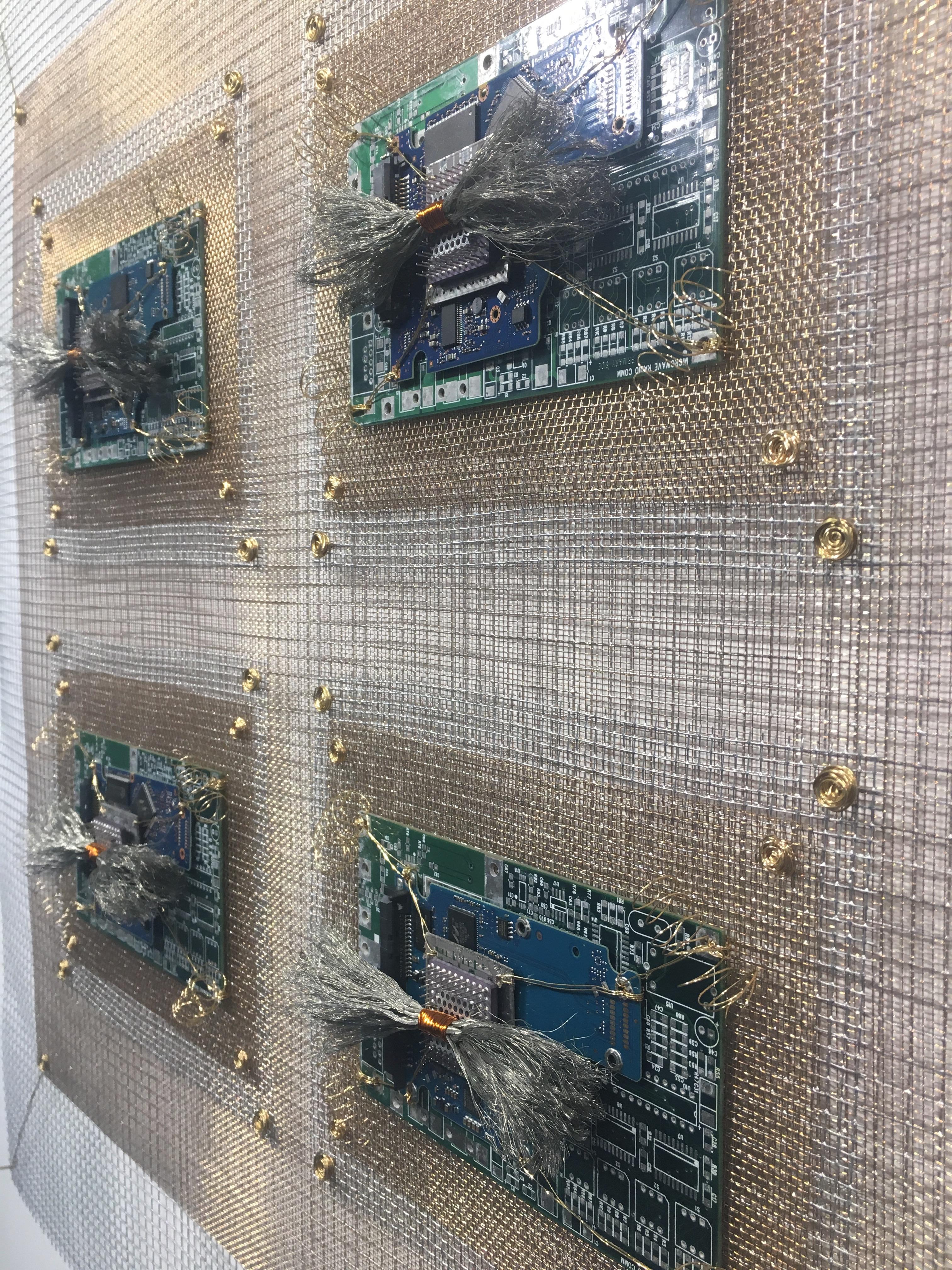 Anne Marie Kenny, Integrated Circuits III 4 Square Industrial Quilt, 2019 1