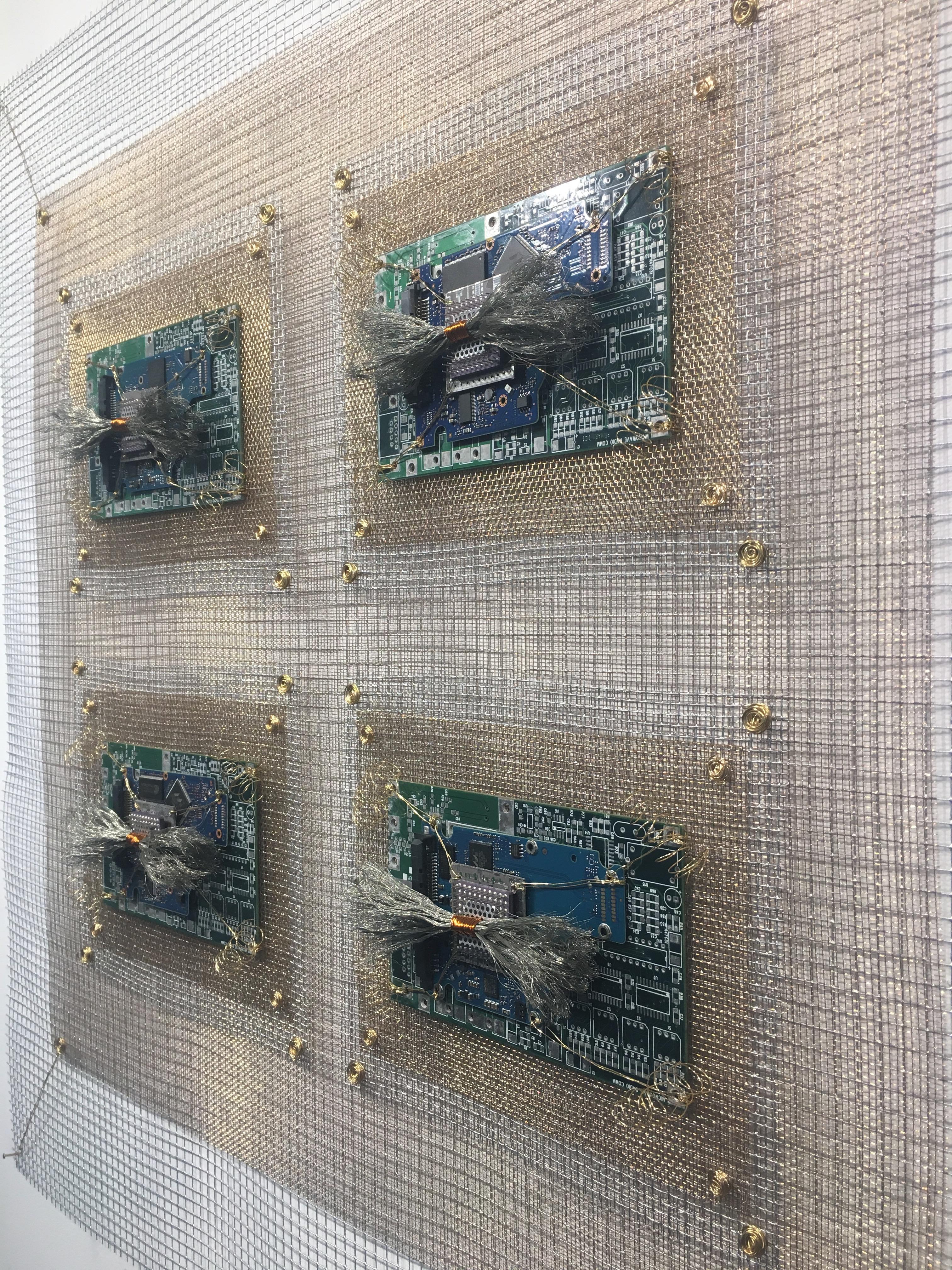 Anne Marie Kenny, Integrated Circuits III 4 Square Industrial Quilt, 2019 4