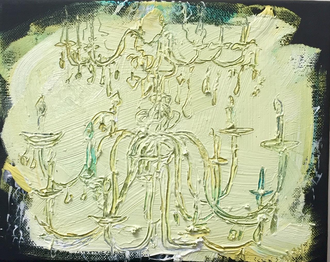 Lizbeth Mitty, Nickle Beach, 2017, huile sur toile, 15,2 x 20,3 cm, Symbolist