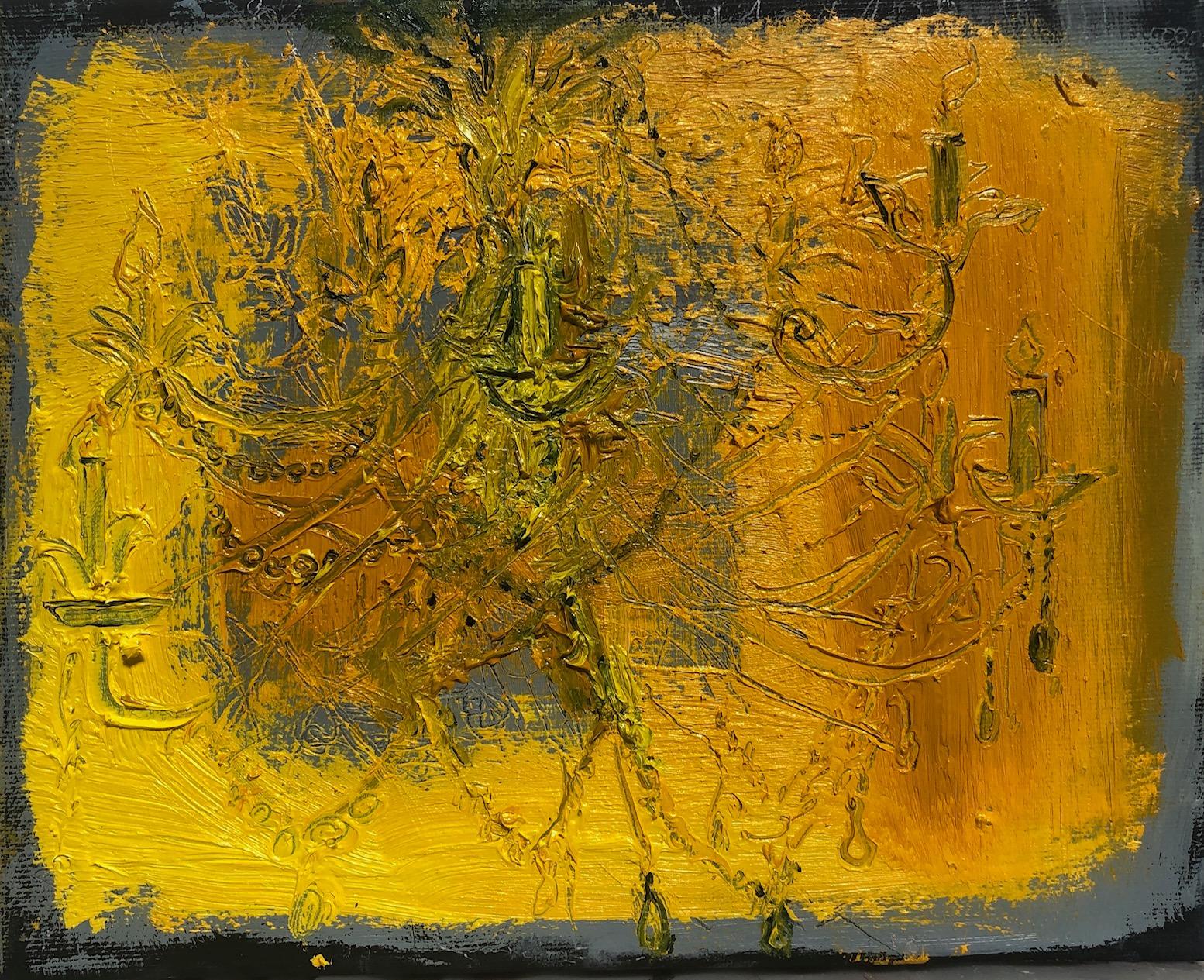 Lizbeth Mitty, dimanche 2019, huile sur toile, 15,2 x 20,3 cm, Symbolist