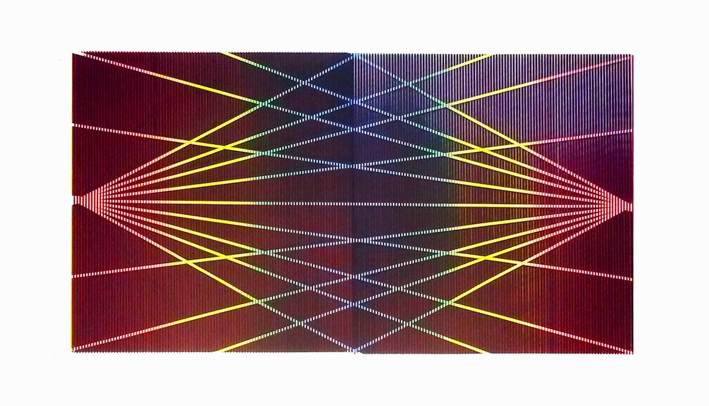 Matti Havens, Stellar Spectrum 1, 2019, Siebdruck, 22x39, Rahmengröße 30x48 Zoll