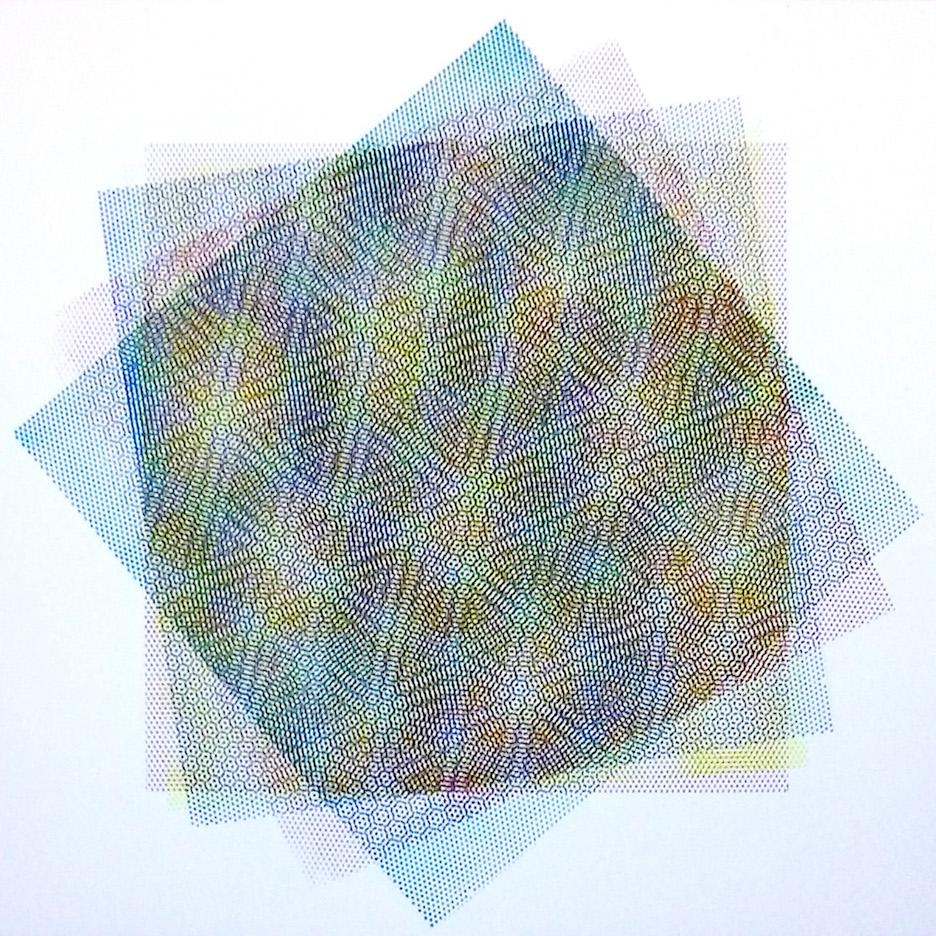 Matti Havens, Pattern Variation 3, 2018, screenprint, 19x19 in, Meditative Field For Sale 5