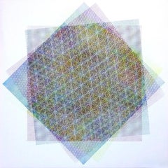 Matti Havens, Pattern Variation 4, 2018, screenprint, 19x19 in, Meditative Field