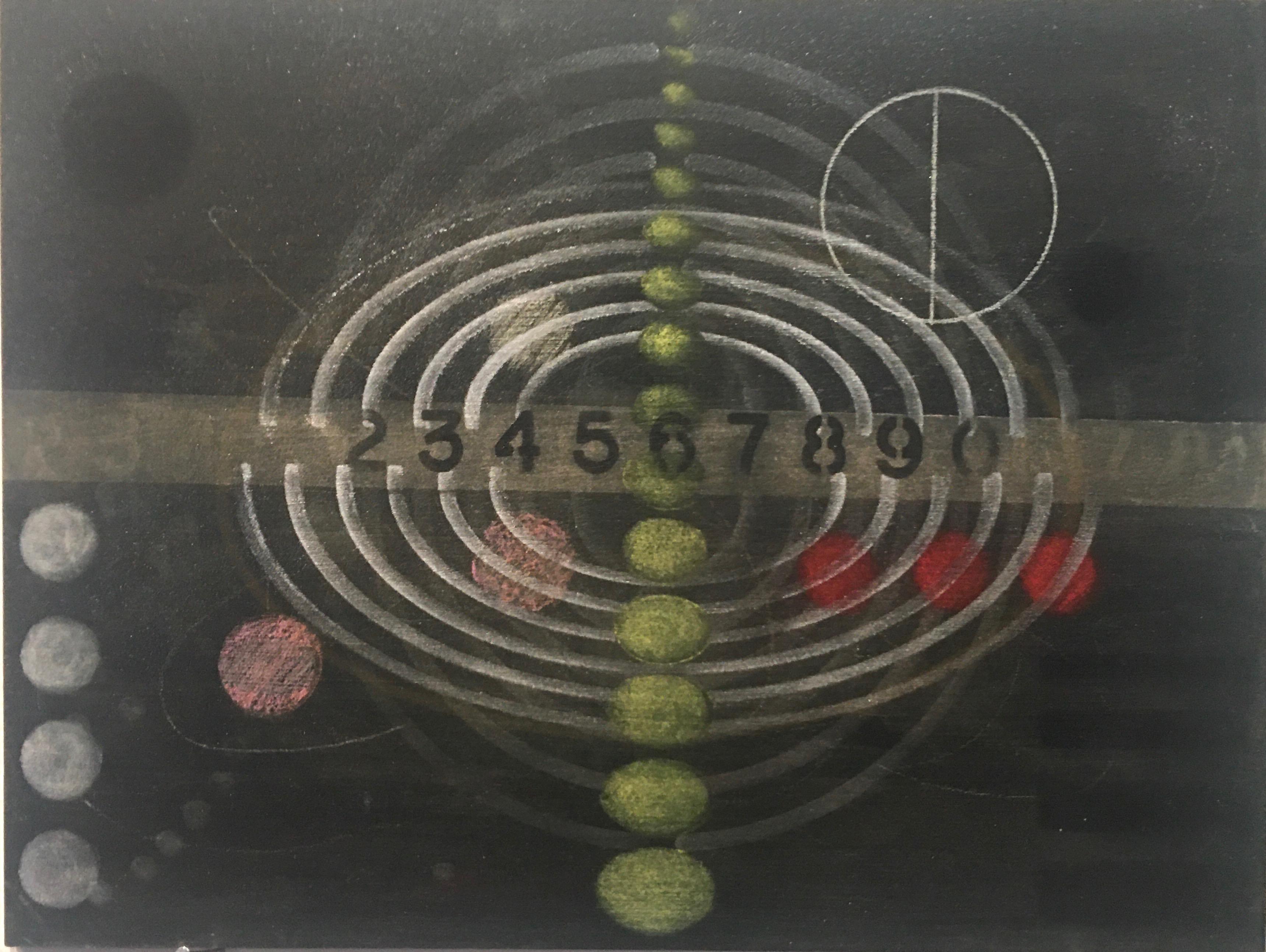 Carol Diehl, Aki, 2011, pastello a polvere su masonite, 9 x 12 pollici, Astratto in vendita 3