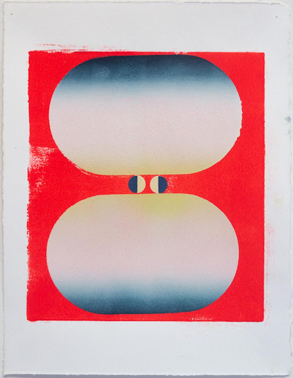 Tom Martinelli, Ohne Titel (#1738), 2017, Acryl, Leinwand, 15 x 11 Zoll im Angebot 1
