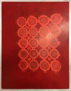 Patricia Miranda, Seeing Red Lace, 2020, egg tempera on panel