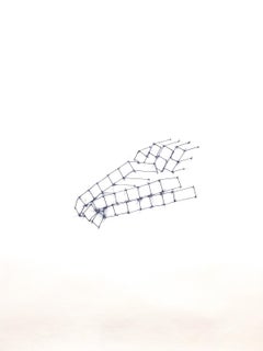 Liz Sweibel, All Fall Down 6, 2019, Hilo, vitela, Dibujo abstracto