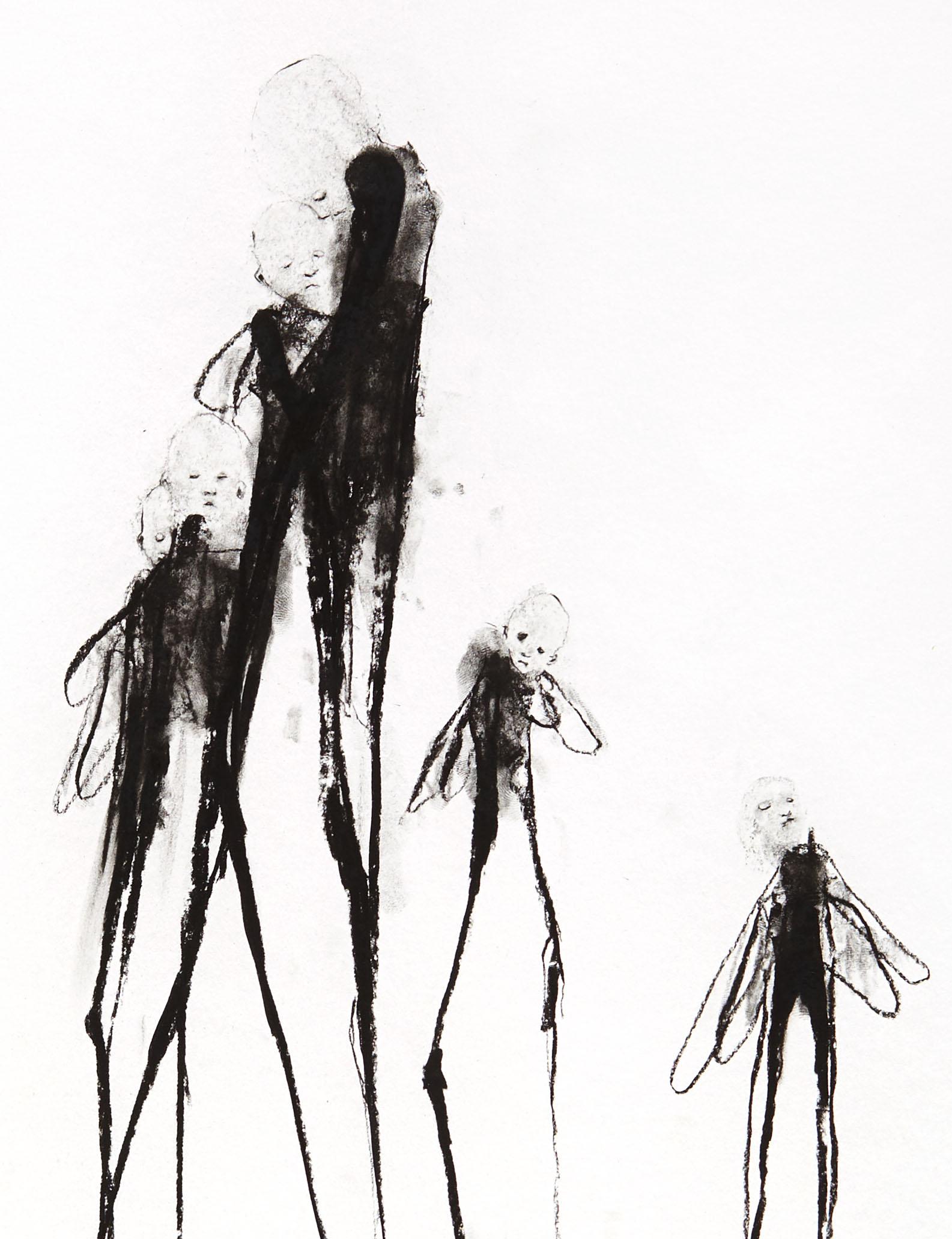 Fliegen züchten (Schwarz), Figurative Art, von Felix Dolah