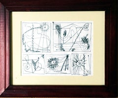 Abstract Expressionist drawing (with COA from Baziotes Estate)