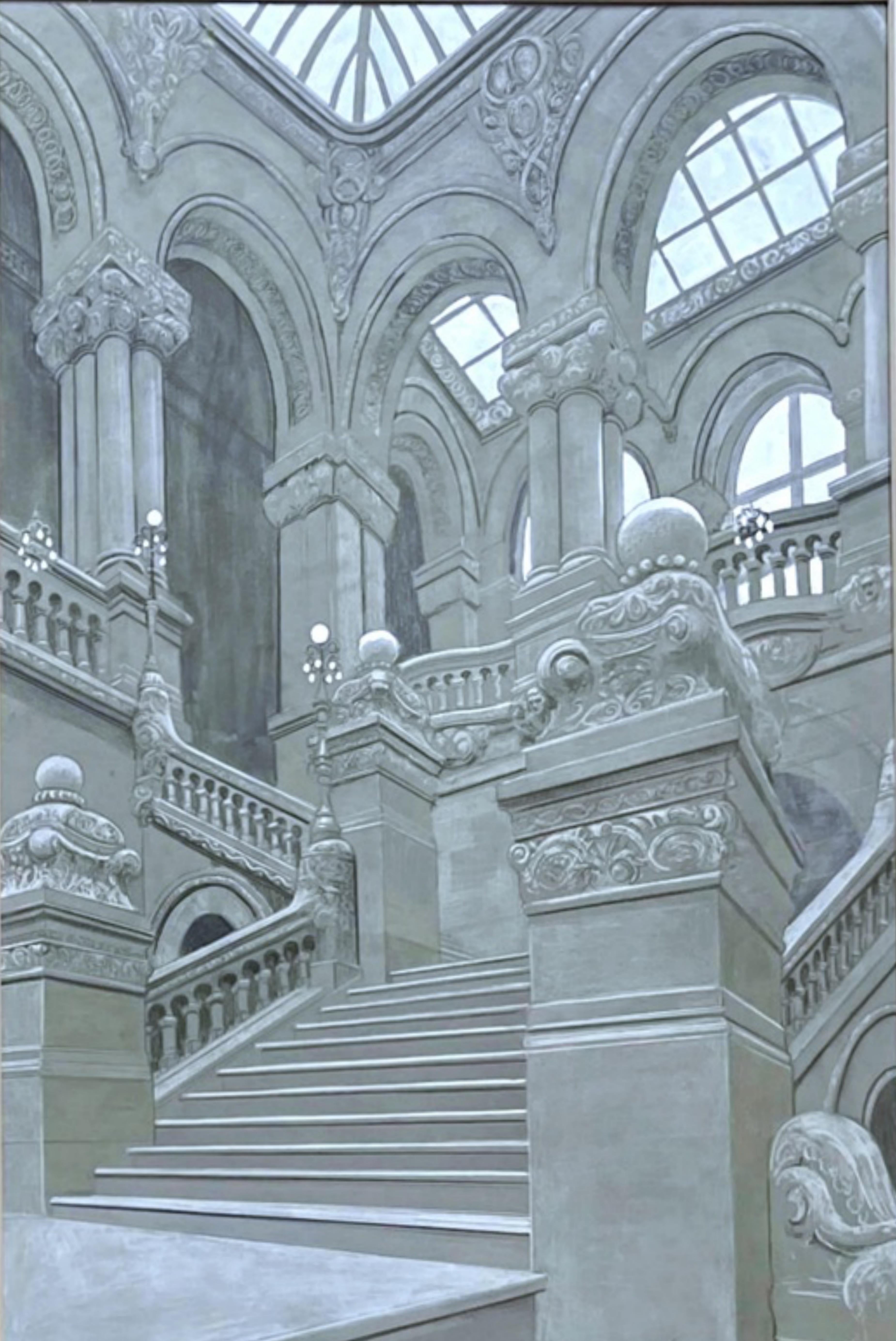 Richard Haas Interior Art - Great Western Staircase, New York State Capitol Building, Albany