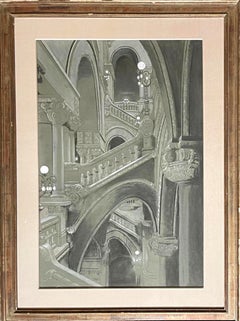 Vintage Great Western Staircase, New York State Capitol Building, Albany (View II)