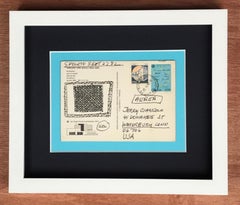 Unique Geometric Abstraction on Postcard (hand signed & addressed with postmark)