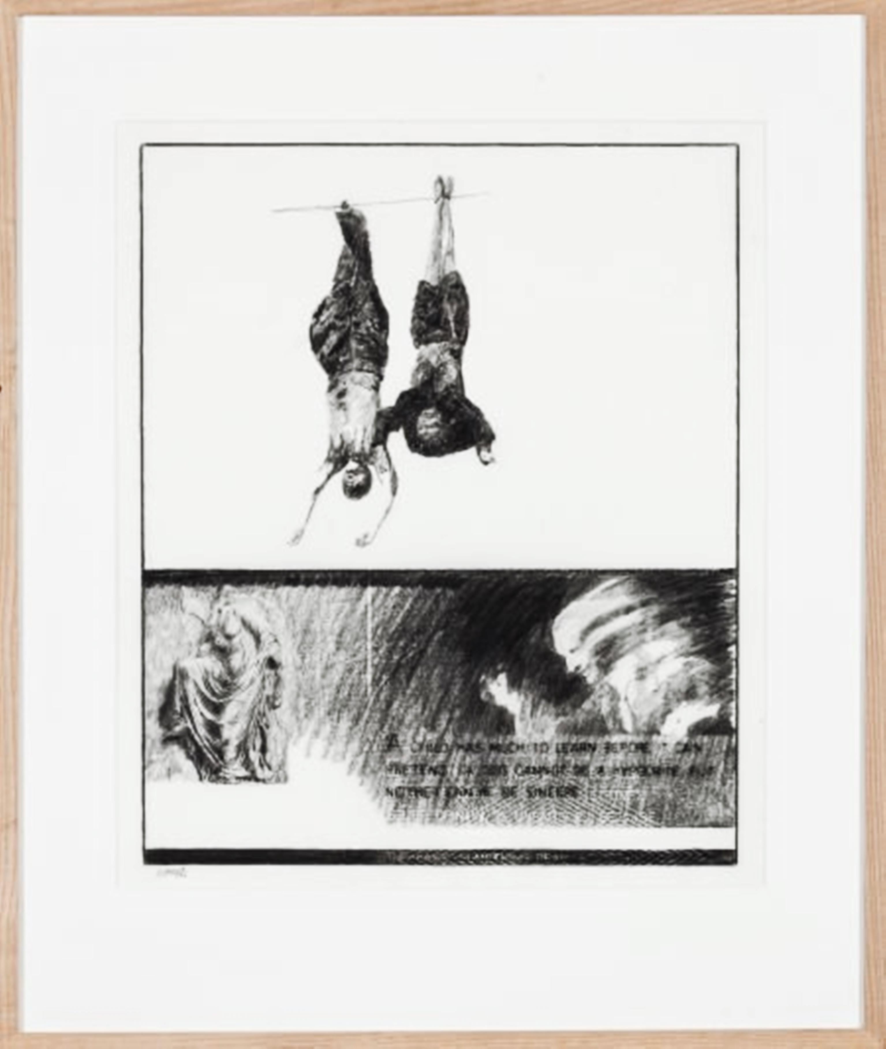 Robert Morris Abstract Drawing – Nachforschungen (mit Guggenheim Museum Exhibition Label)