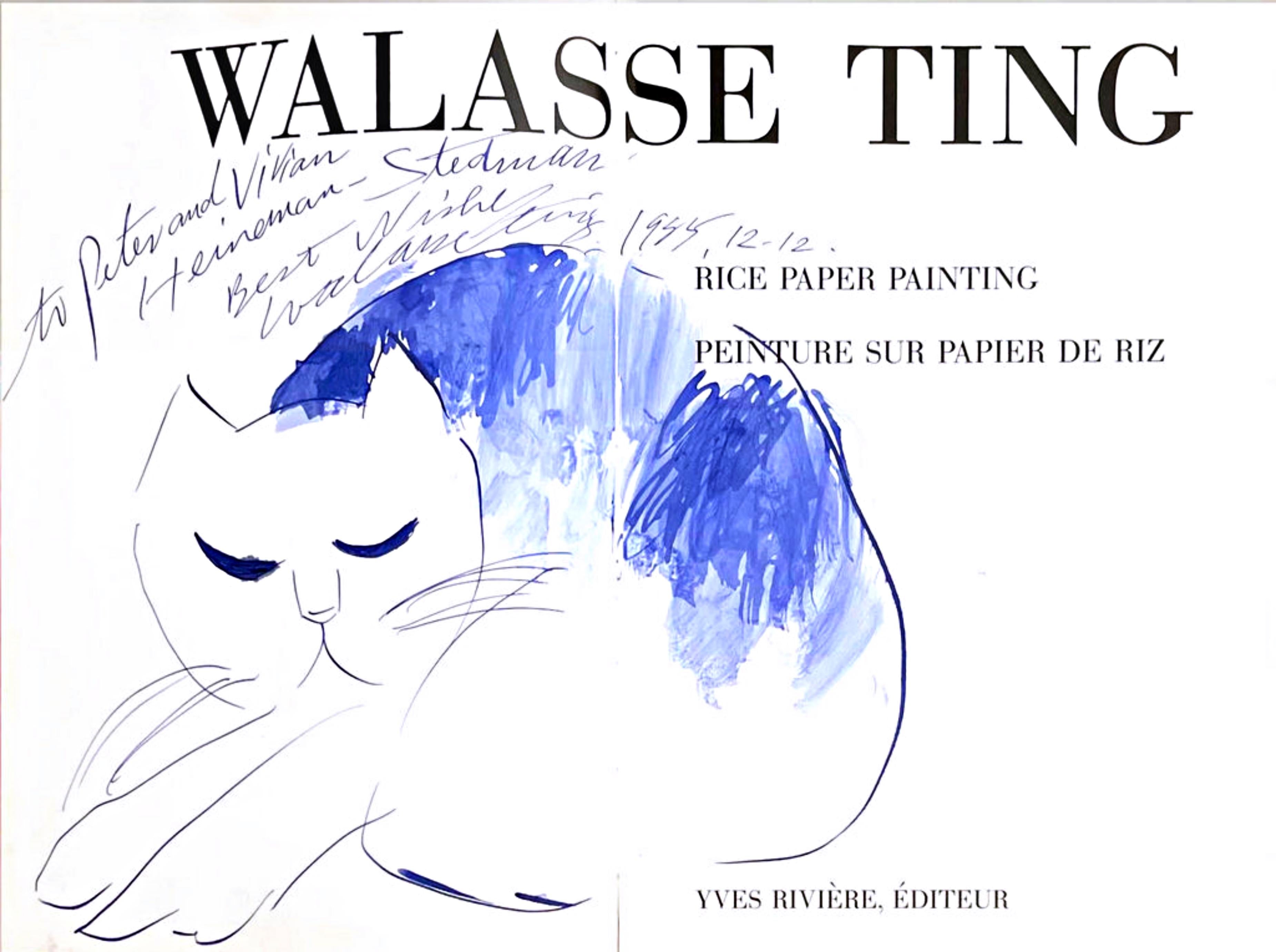 Walasse Ting Animal Art - CAT (original drawing)