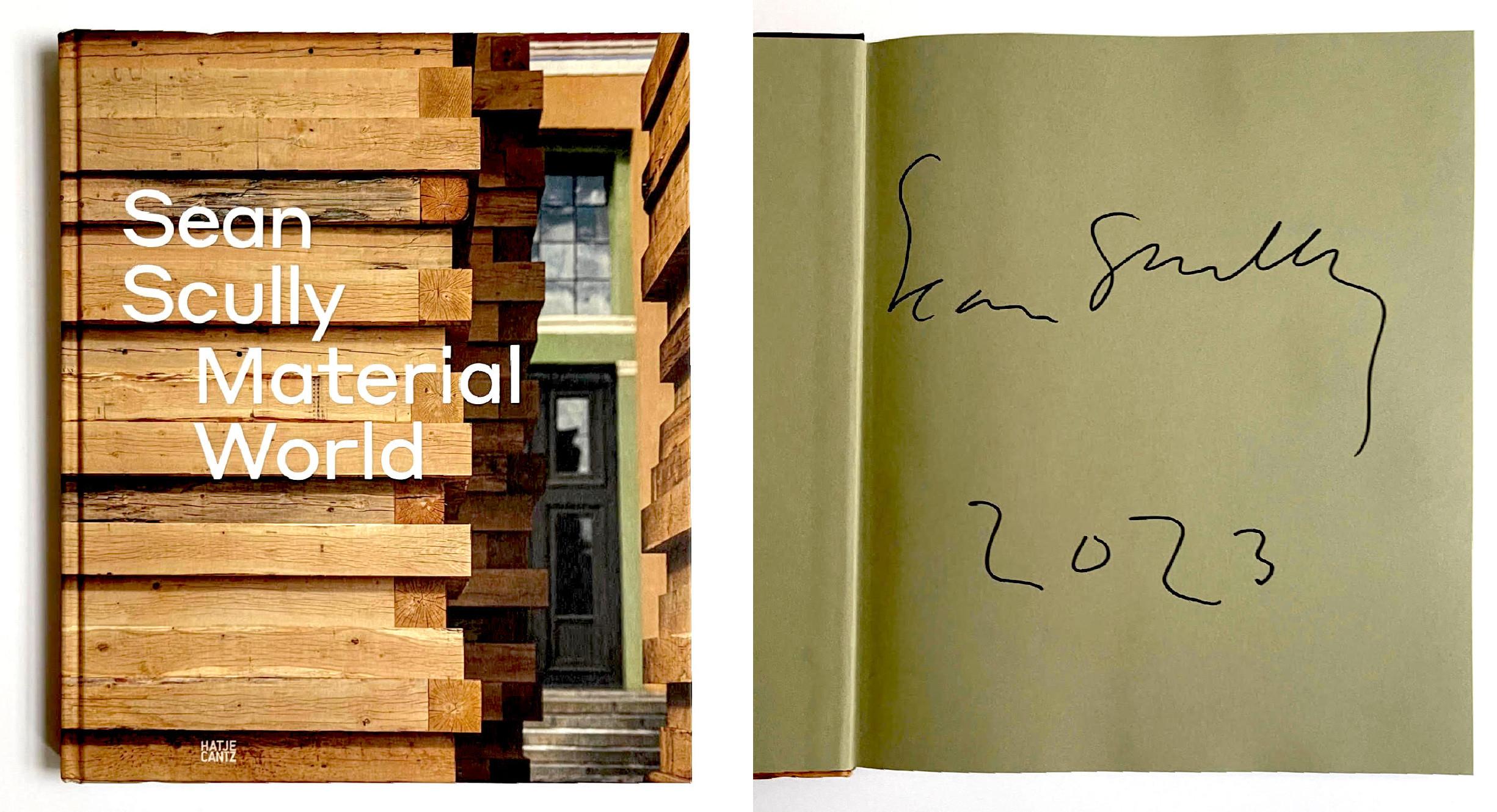 Sean Scully: Material World (Hand signed and dated by Sean Scully), 2022
Hardback monograph on Munken Lynx, 150 gsm paper (hand signed by Sean Scully)
Boldly signed and dated by Sean Scully in black marker on the first front end page
11 1/2 × 9 3/4
