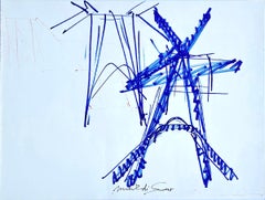 Study for Abstract Expressionist sculpture Atman, hand signed twice by di Suvero