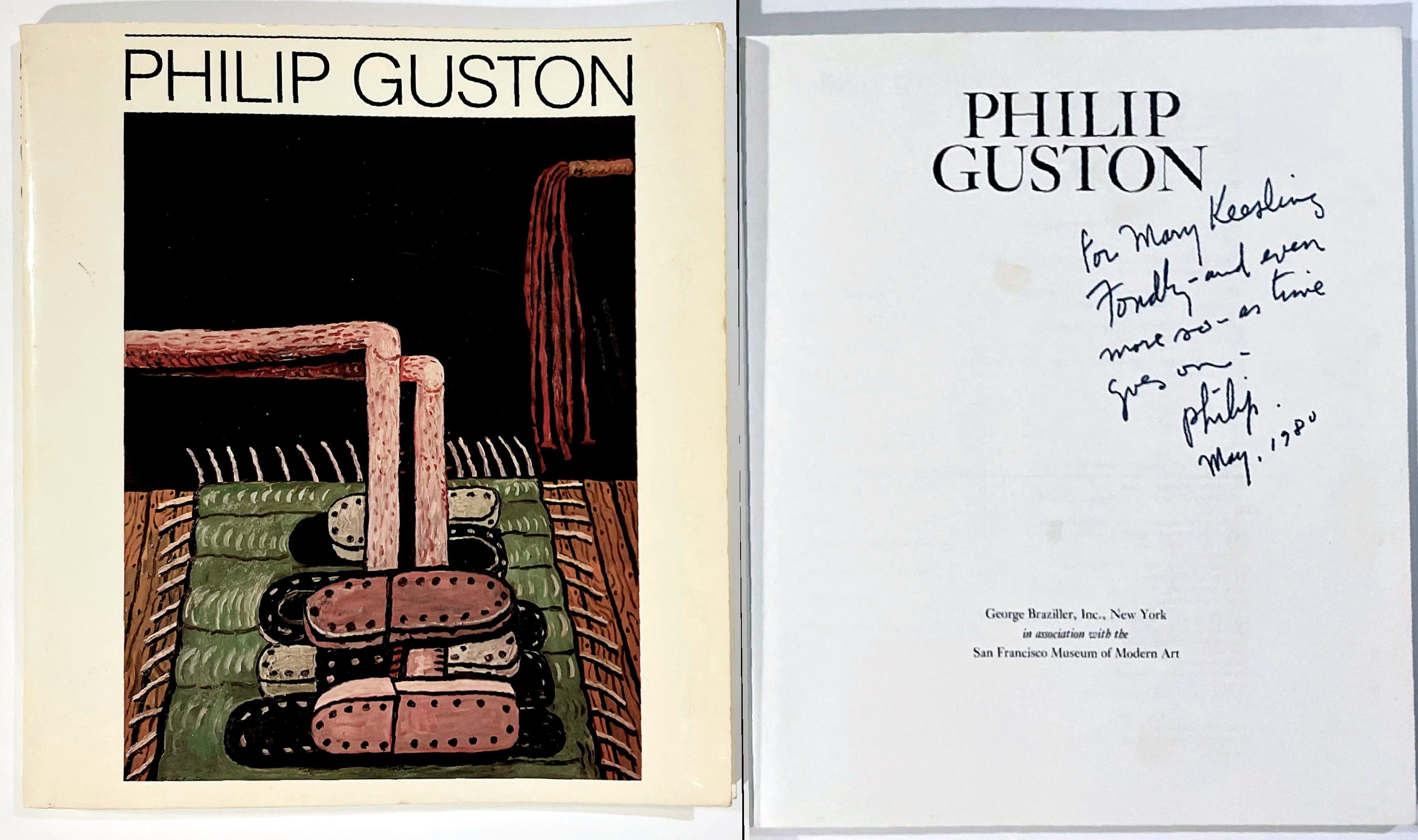 Monografia: Philip Guston (firmato a mano, con dedica e data a un importante collezionista)