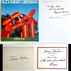 Livre de Alexander Liberman signé à la main par Alexander Liberman et Barbara Rose